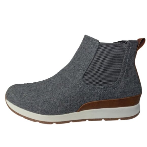 B.O.C. Womens Casual Chic Gray Textile Slip-On Cozy Ankle Booties Size 9 NWOB - Picture 3 of 9